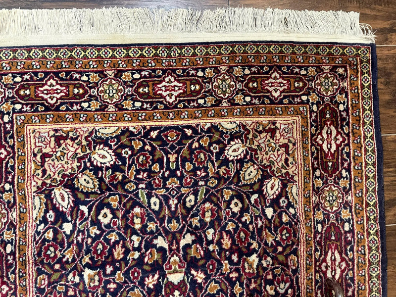 Indo Kashmiri Rug 3x5, Navy Blue, Very Fine 400 KPSI, Pair A by Jewel Rugs