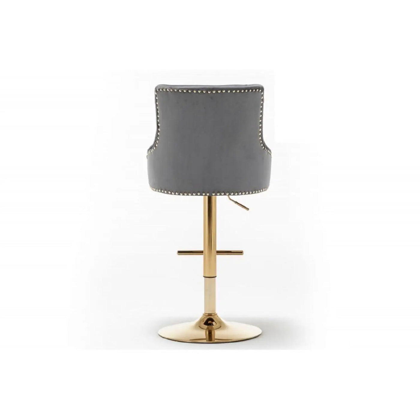 Adjustable Swivel Bar Stool With Nailhead Trim (Set of 2) by HouseOfZazla