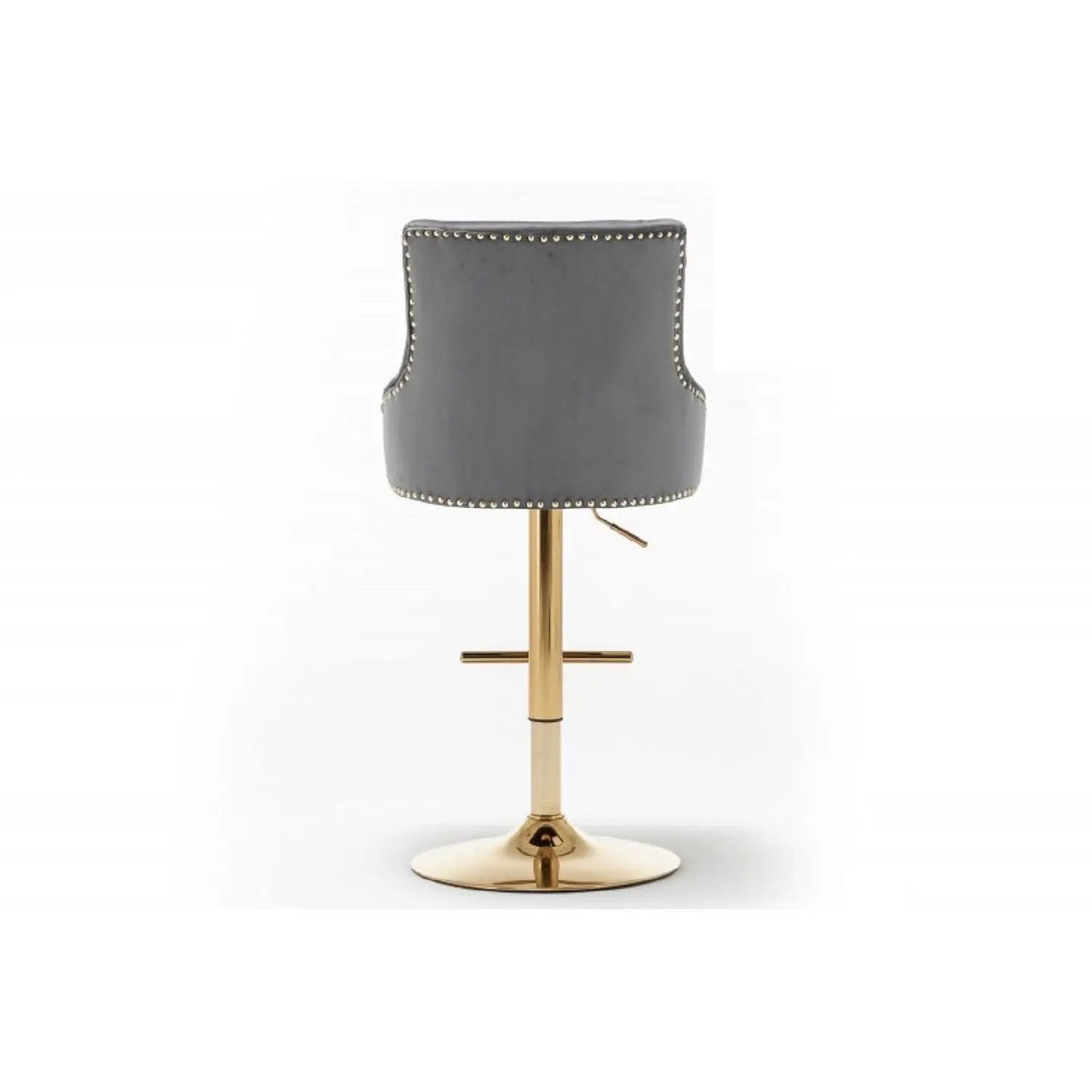 Adjustable Swivel Bar Stool With Nailhead Trim (Set of 2)