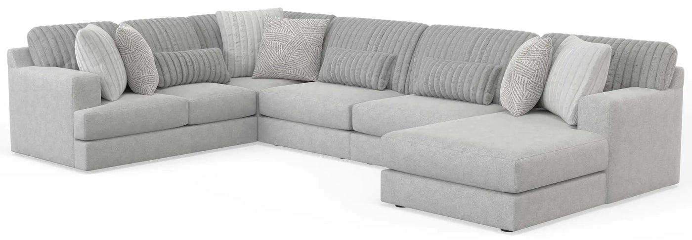 Logan - Upholstered Sectional With Comfort Coil Seating And Accent Pillows Included by Unique Piece Furniture