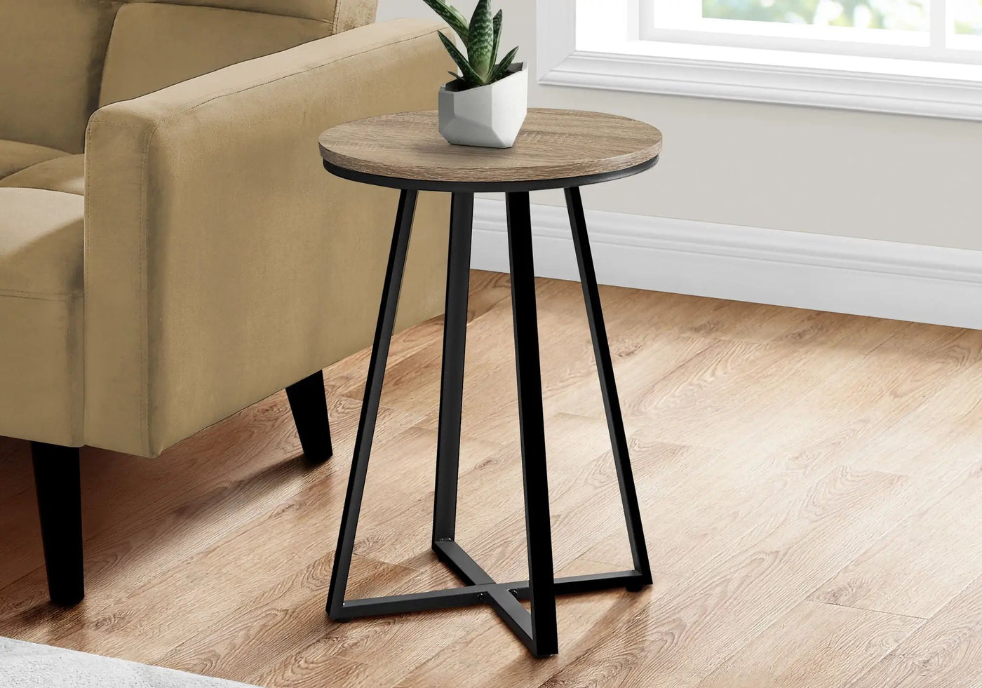 Accent Table, Side, Round Contemporary & Modern Modern Design by HouseOfZazla