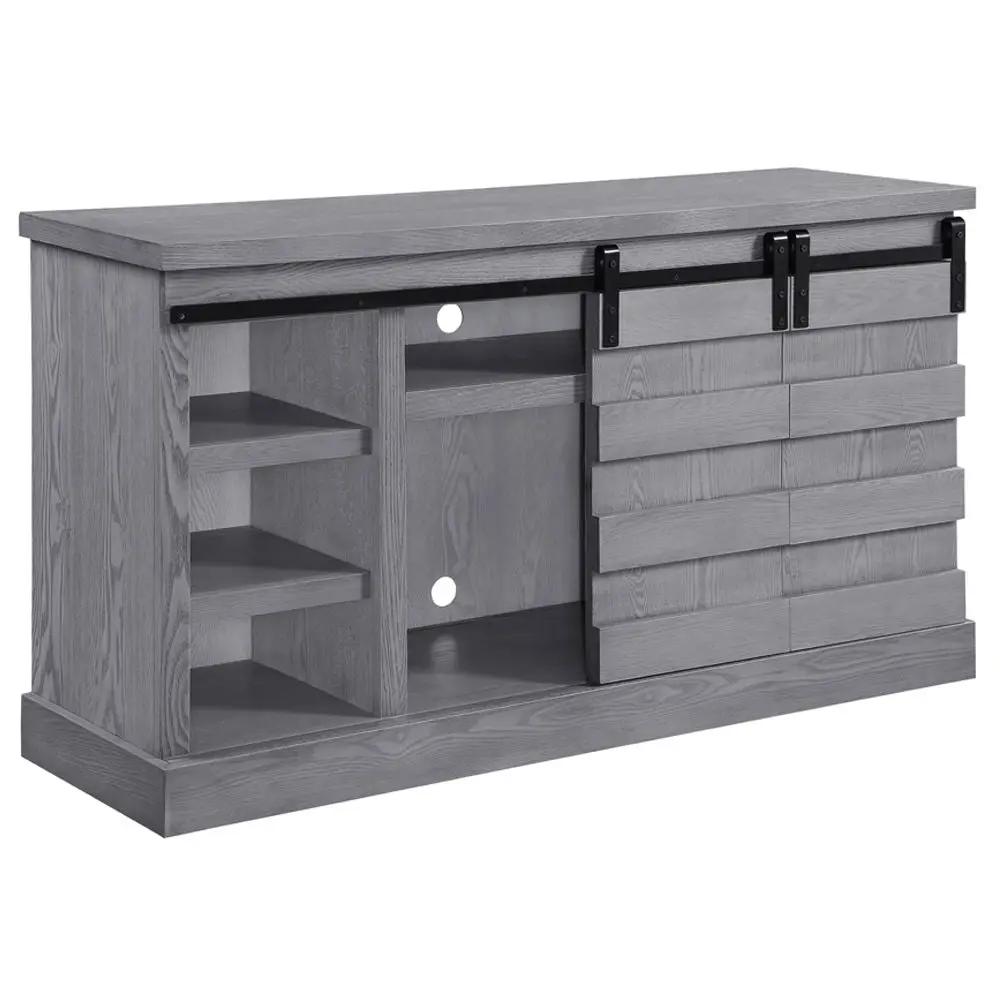 Amrita - TV Stand With Fireplace - Gray Oak by Unique Piece Furniture