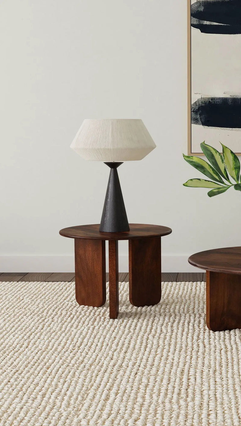 Dale Round Solid Mango Wood Side End Table Brown by Unique Piece Furniture