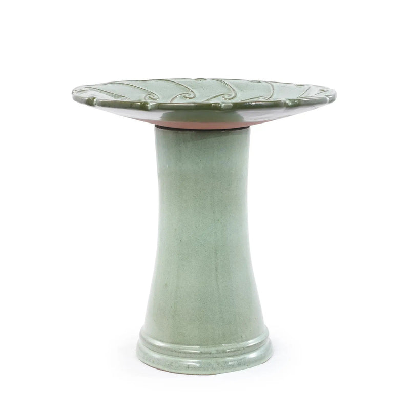Handmade Glazed Ceramic Bird Bath by HouseOfZazla