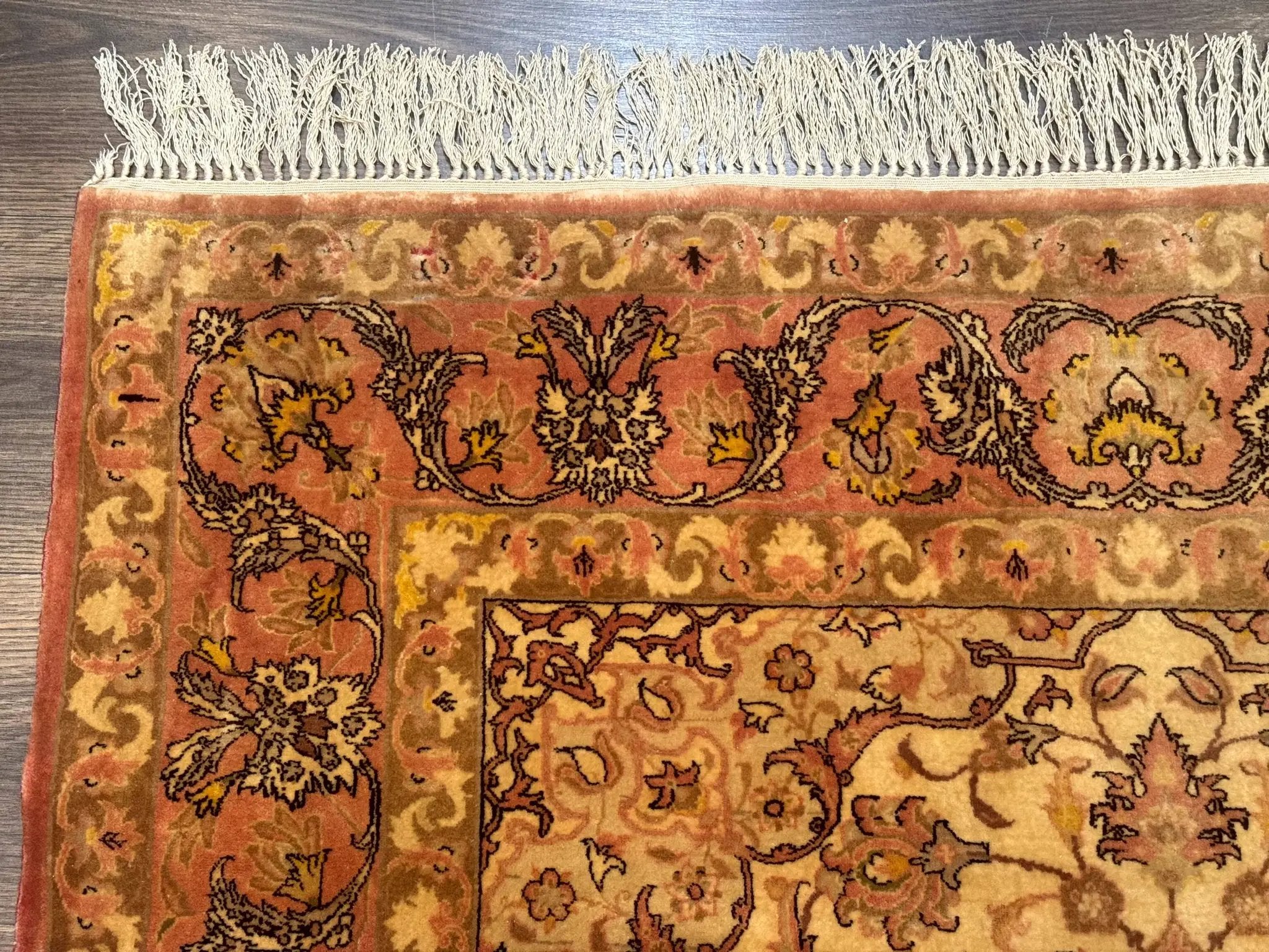 Persian Isfahan Rug 3x5 Fine 550 KPSI Kork Wool on Silk by Jewel Rugs