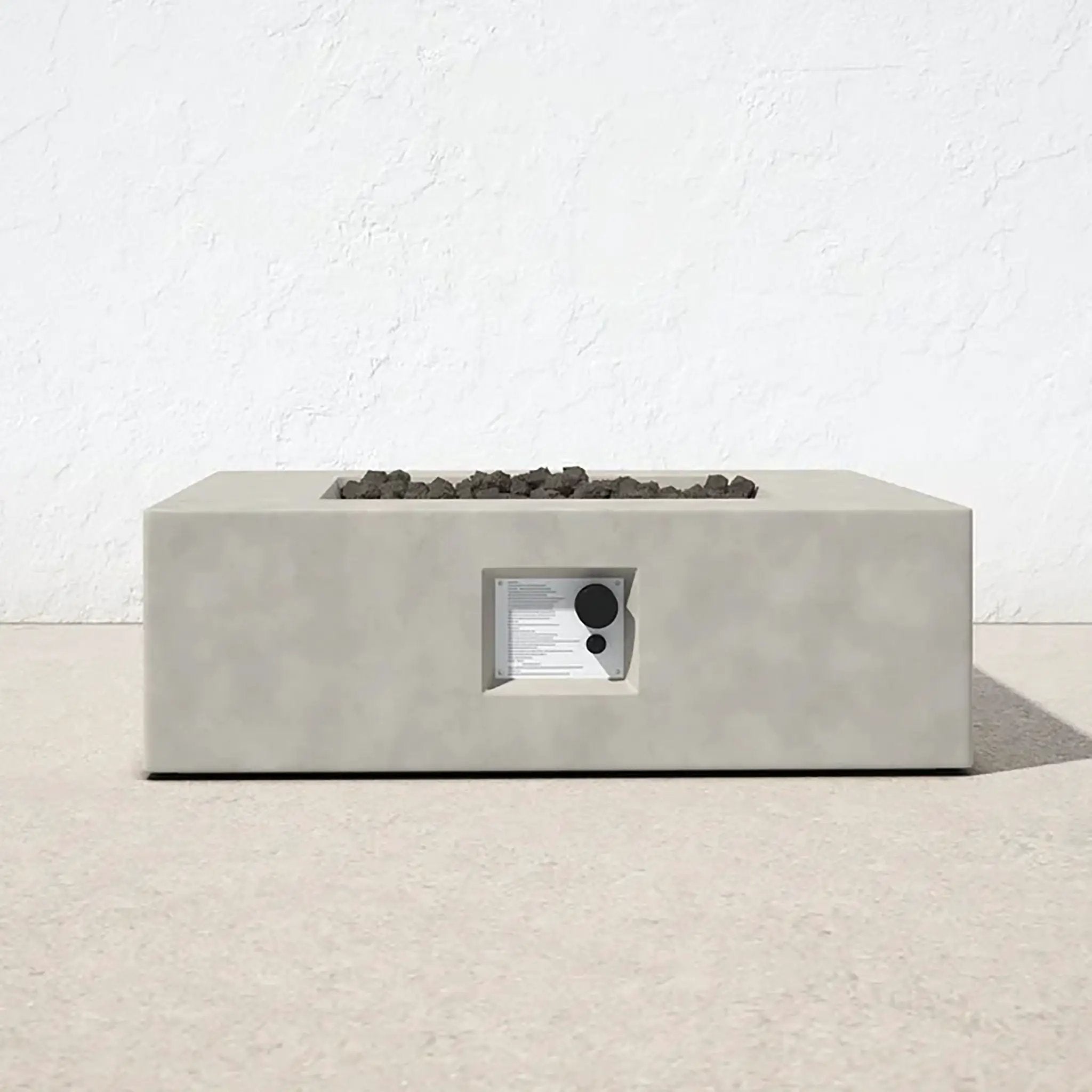 Outdoor Fire Pit Table - Natural / White by Unique Piece Furniture