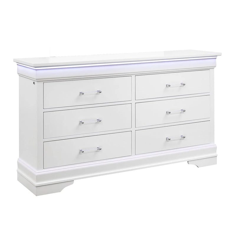 Charlston - 5 Piece Bedroom Set With LED Headboard by Unique Piece Furniture