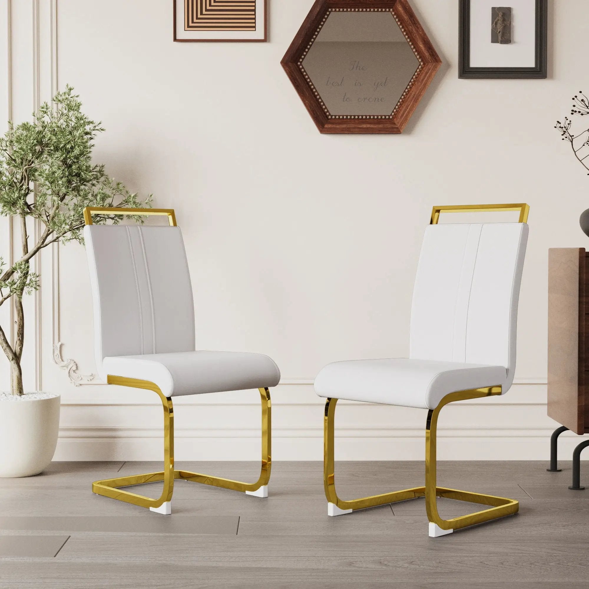 Side Dining Room Chair, Padded Seat High Back