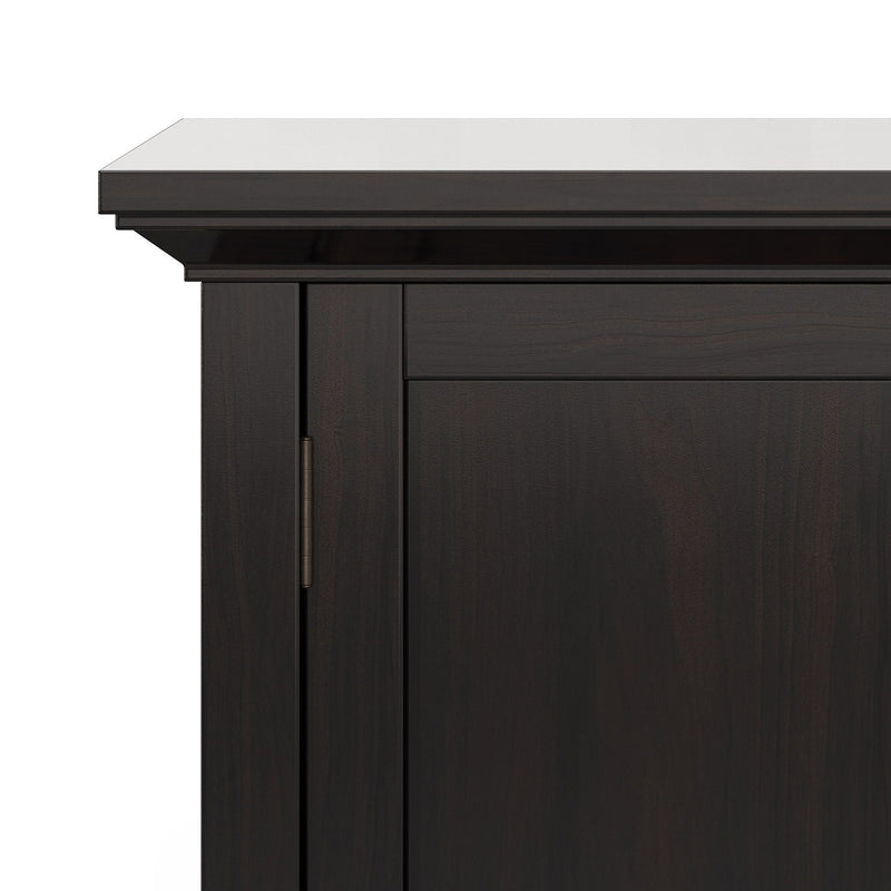 Hickory Brown Low Storage Cabinet with Adjustable Shelves - Accent Cabinet, photo 6 of 7