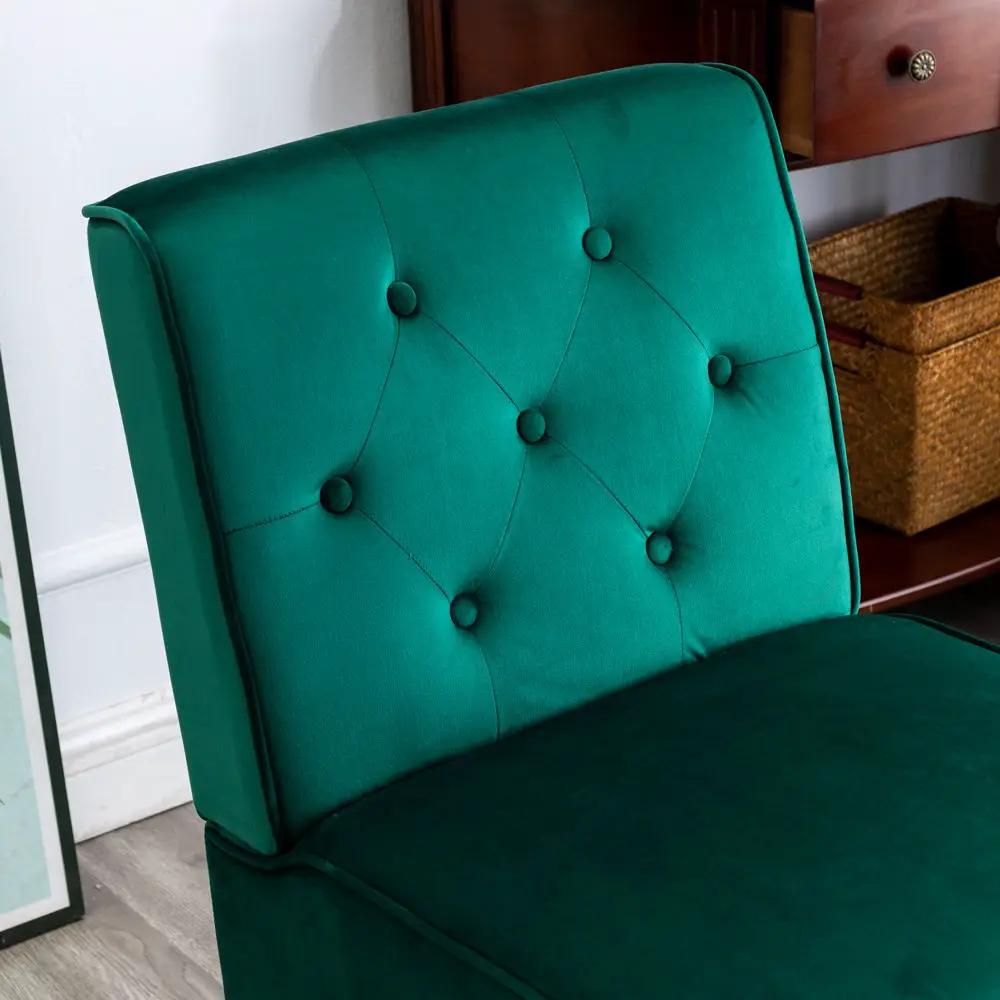 Reese - Living Room Armless Button Tufted Pattern Accent Chair (Set of 2) by HouseOfZazla
