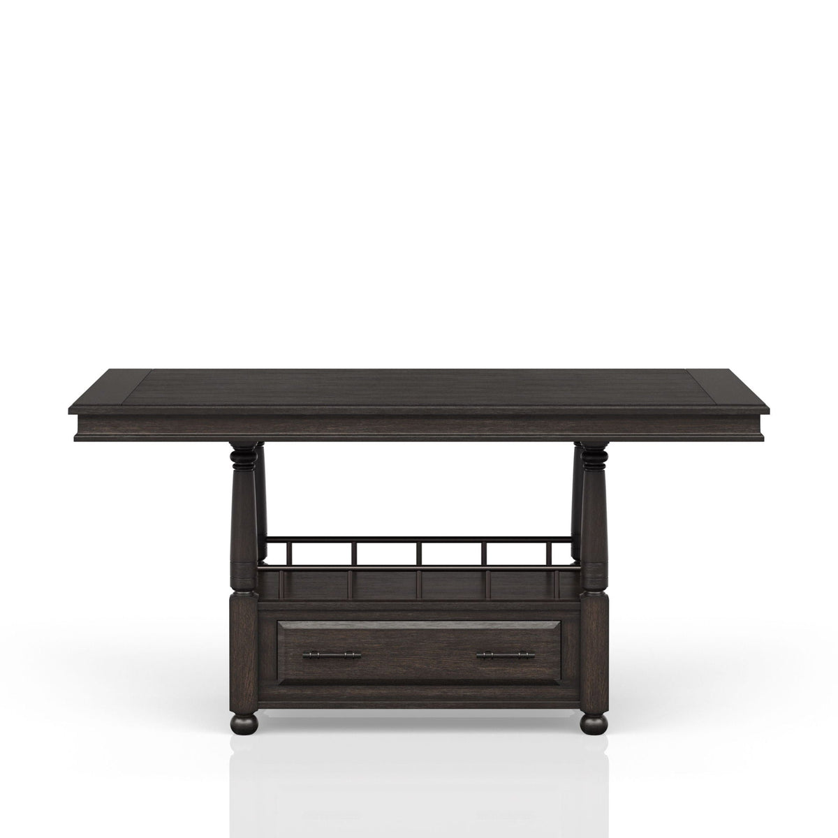 Counter Height Dining Table with Storage Shelf - Coffee, photo 5 of 6