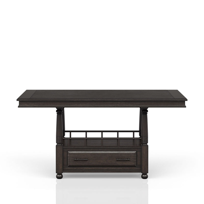 Counter Height Dining Table with Storage Shelf - Coffee, photo 5 of 6