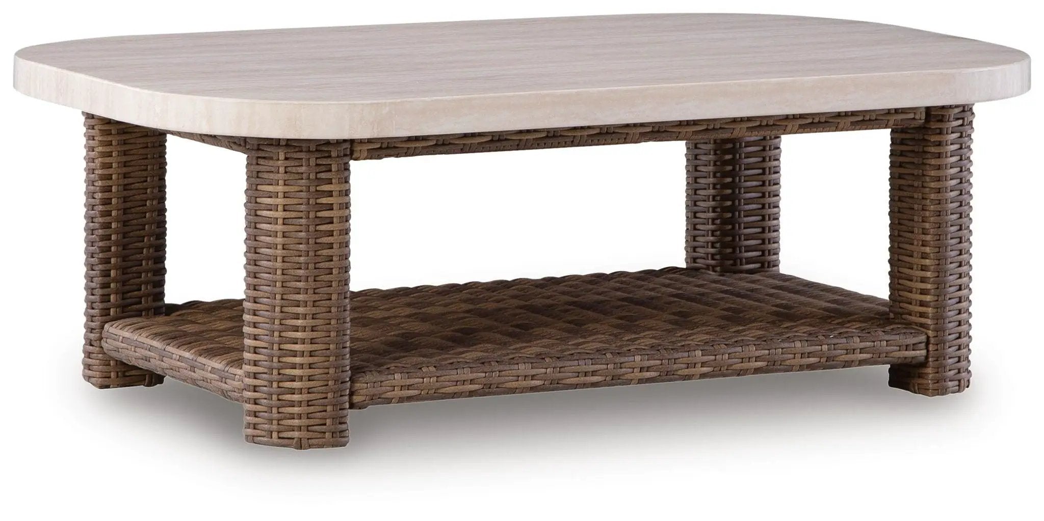 Dolan Creek - Rectangular Cocktail Table - Beige / Brown by Unique Piece Furniture