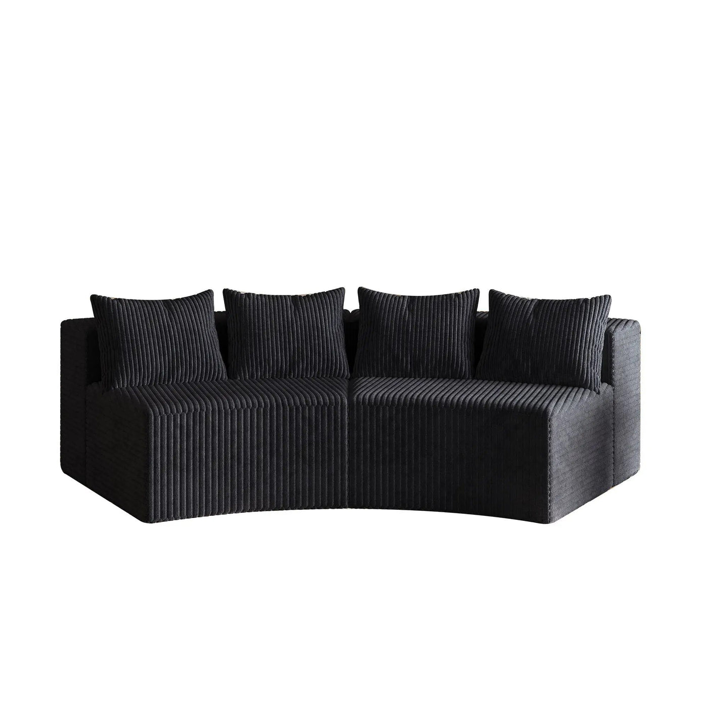 Curved Sectional Sofa With 4 Pillows, Modular Semi Circular Design by HouseOfZazla