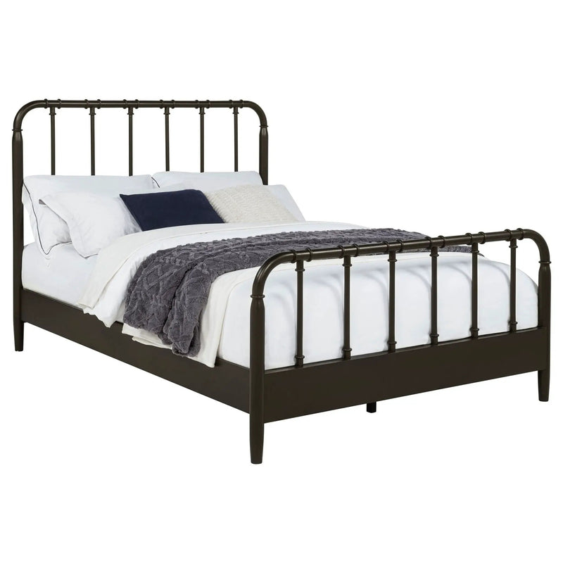 Rocco All Wood Water Pipe Open Frame Full Bed Dark Bronze by Unique Piece Furniture
