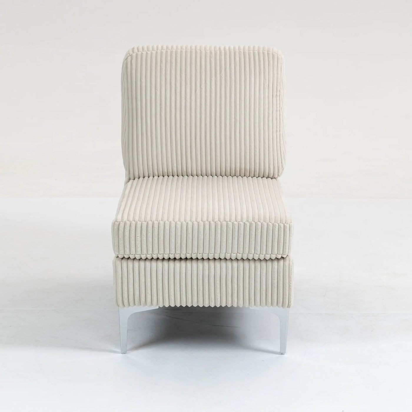 Single Couch Modular Armless Accent Chair With Back Cushion by HouseOfZazla