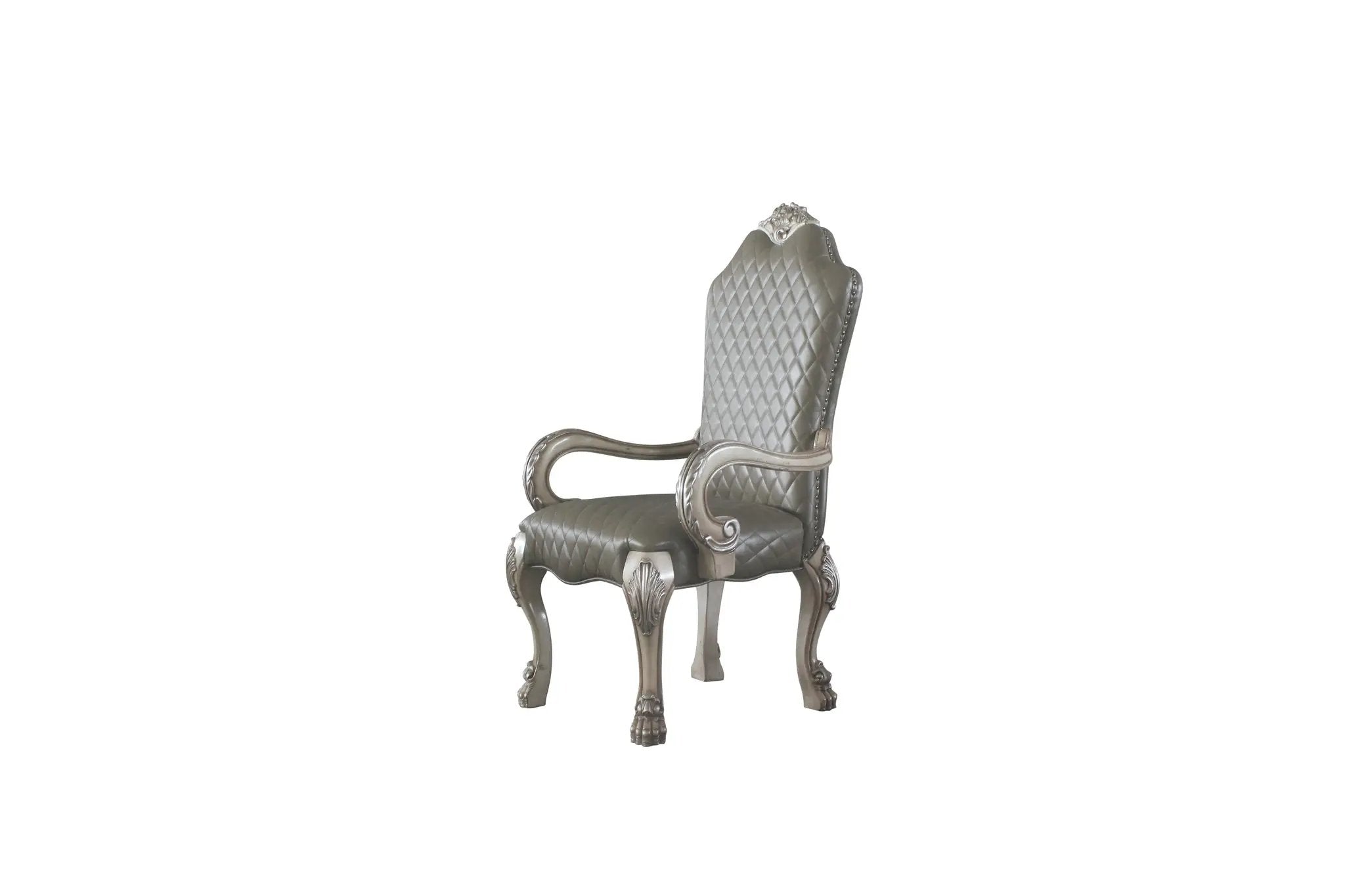 Dresden Synthetic Leather & Vintage Bone Dining Chair by HouseOfZazla
