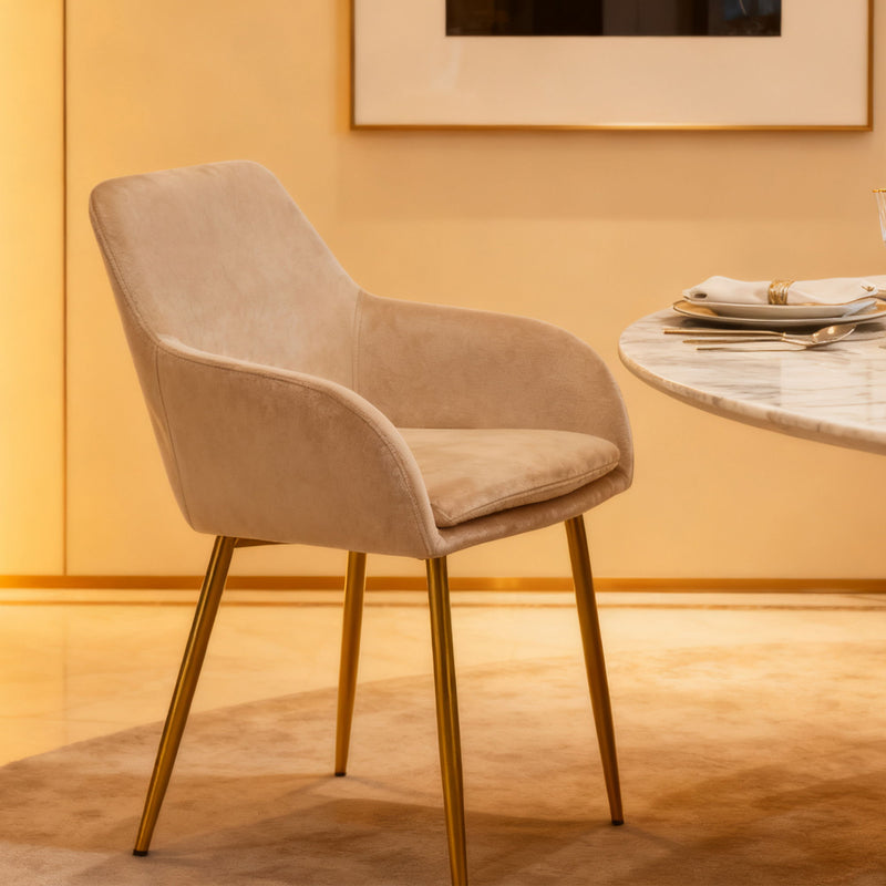 Dining Chair Set For Dining Rooms (Set of 2) - Beige by HouseOfZazla