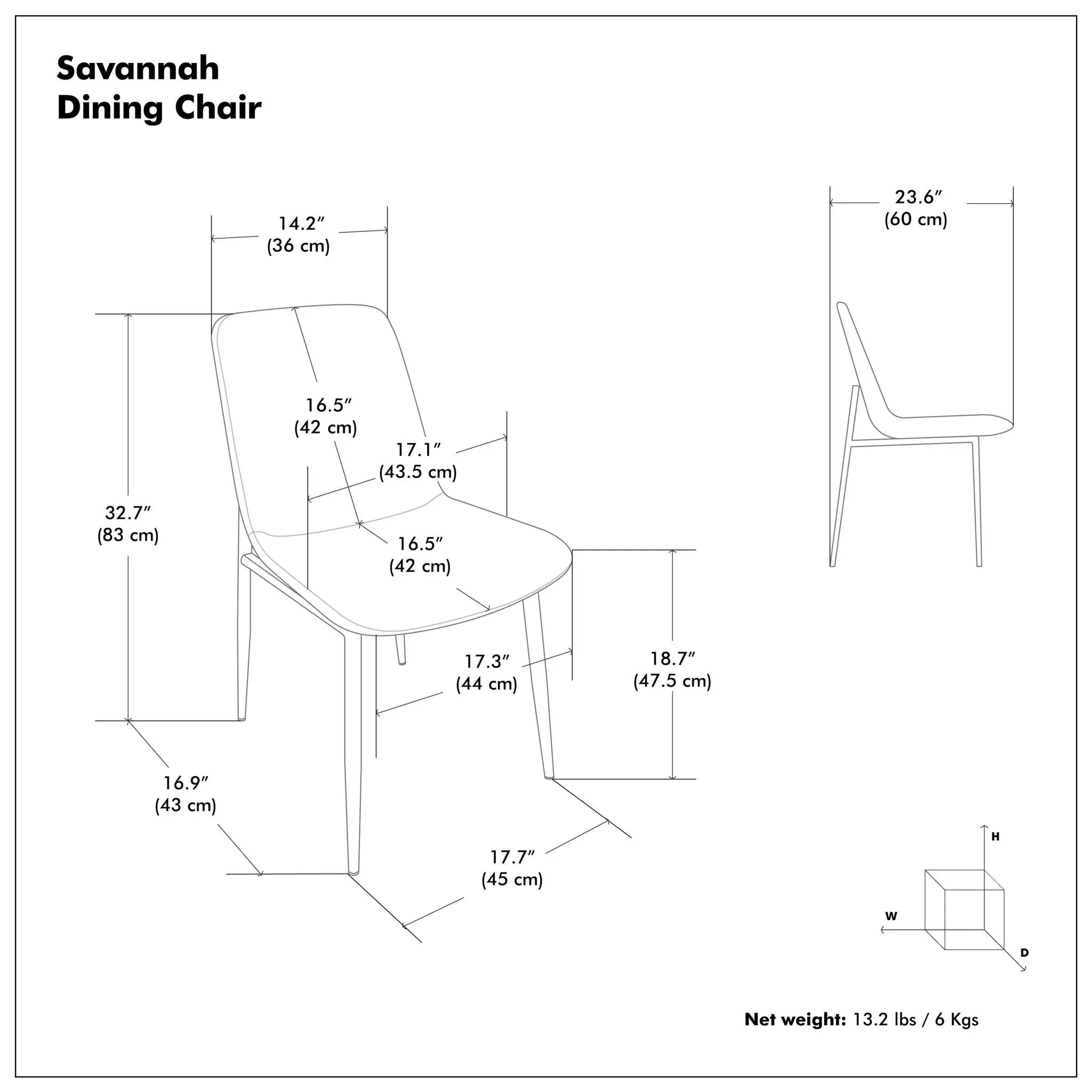 Savannah - Contemporary Design Dining Chair (Set of 2) by Unique Piece Furniture