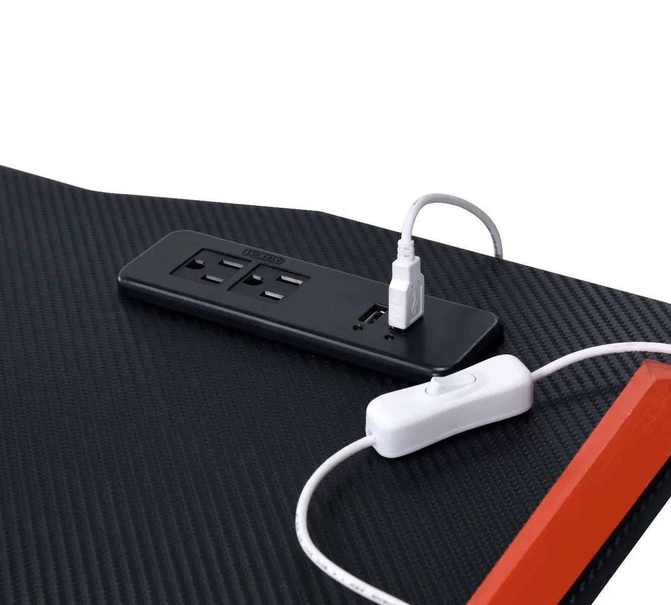 Dragi - Gaming Desk With USB - Black & Red by Unique Piece Furniture