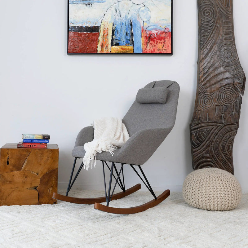 Chloe - Mid Century Modern Rocker Livingroom And Bedroom Chair by Unique Piece Furniture