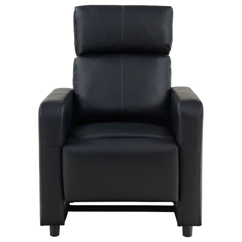 Toohey Upholstered Tufted Recliner Living Room Set Black by Unique Piece Furniture