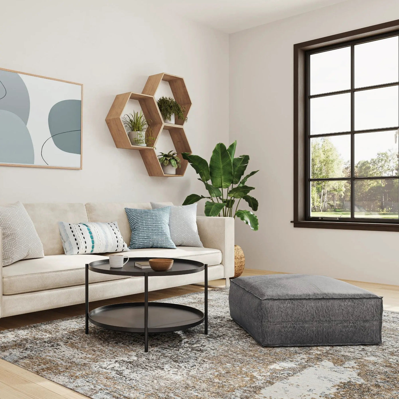 Brody - Large Square, Coffee Table Pouf by HouseOfZazla
