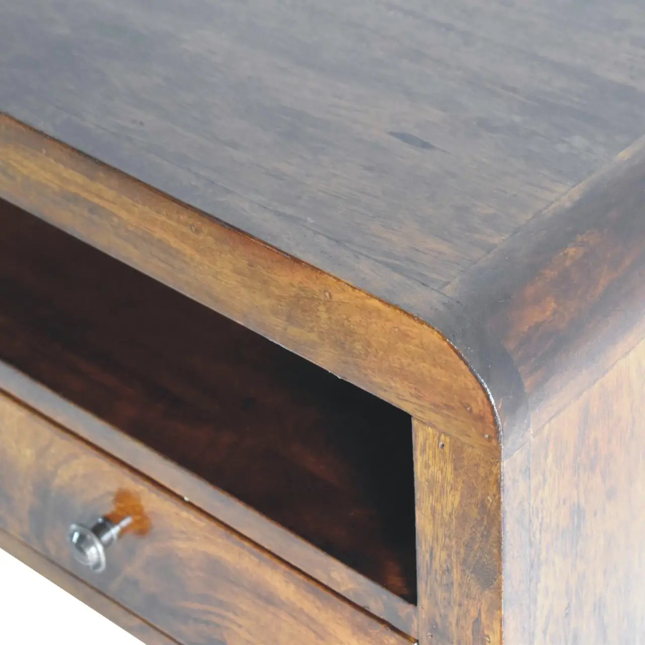 Chunky Chestnut Floating Bedside, 1-Drawer, 1 Open Slot by HouseOfZazla