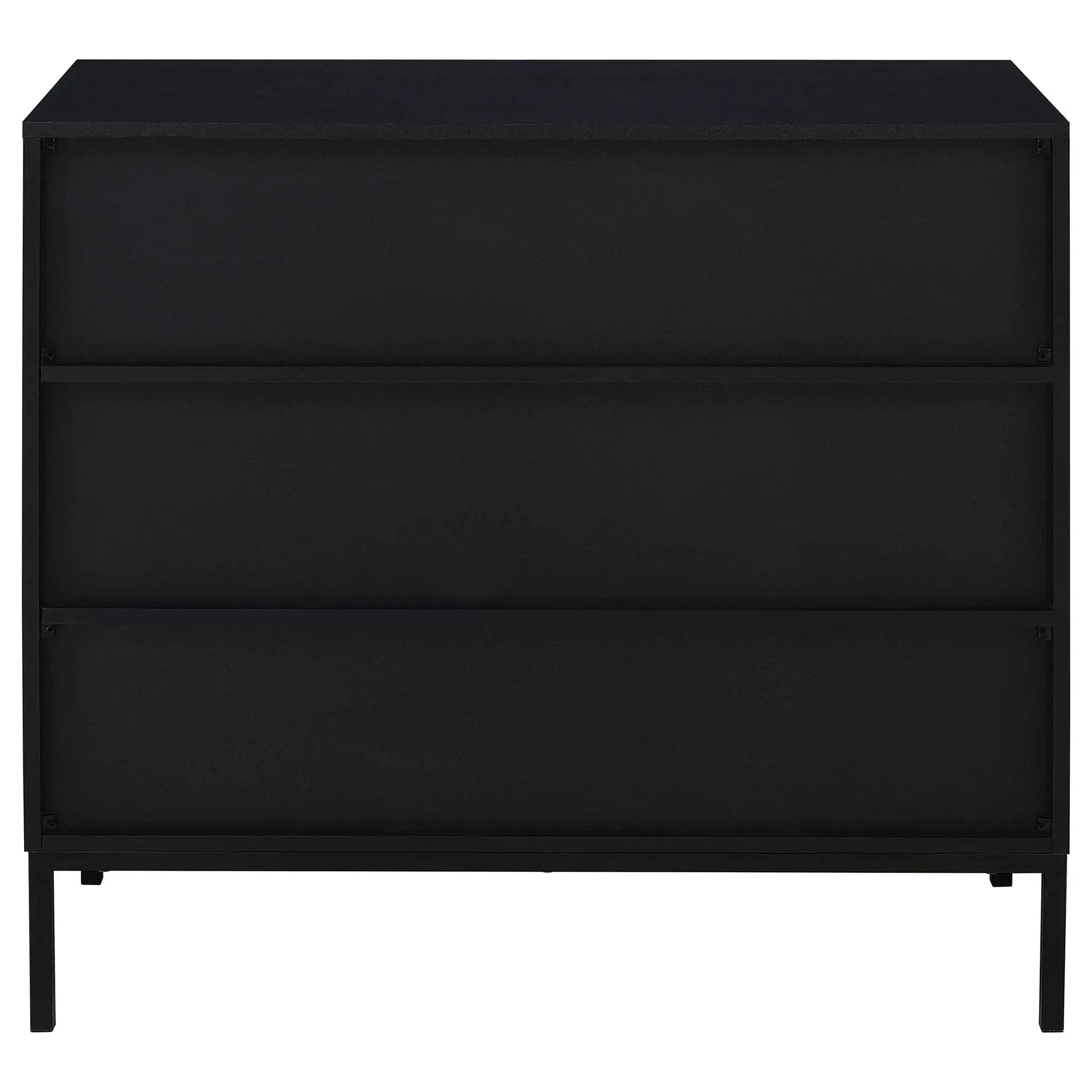 Jess 2-door Arched Fluted Glass Accent Cabinet Black by Unique Piece Furniture