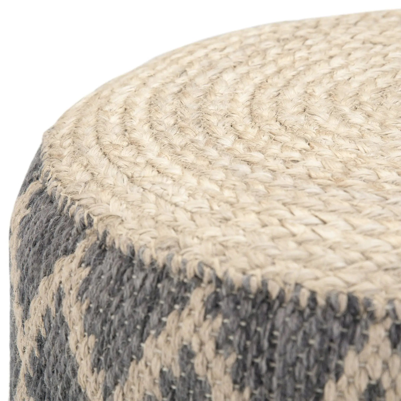 Edgeley - Handcrafted Round Pouf by HouseOfZazla