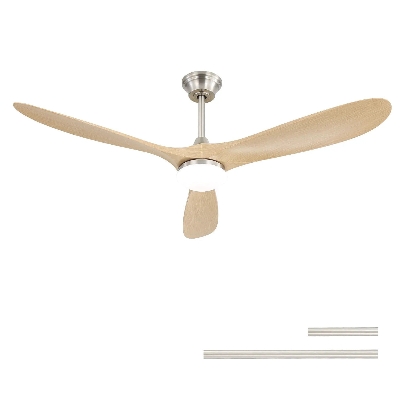 Smart Ceiling Fan With Lights, 3 Blades, Reversible Quiet DC Motor For Indoor by HouseOfZazla