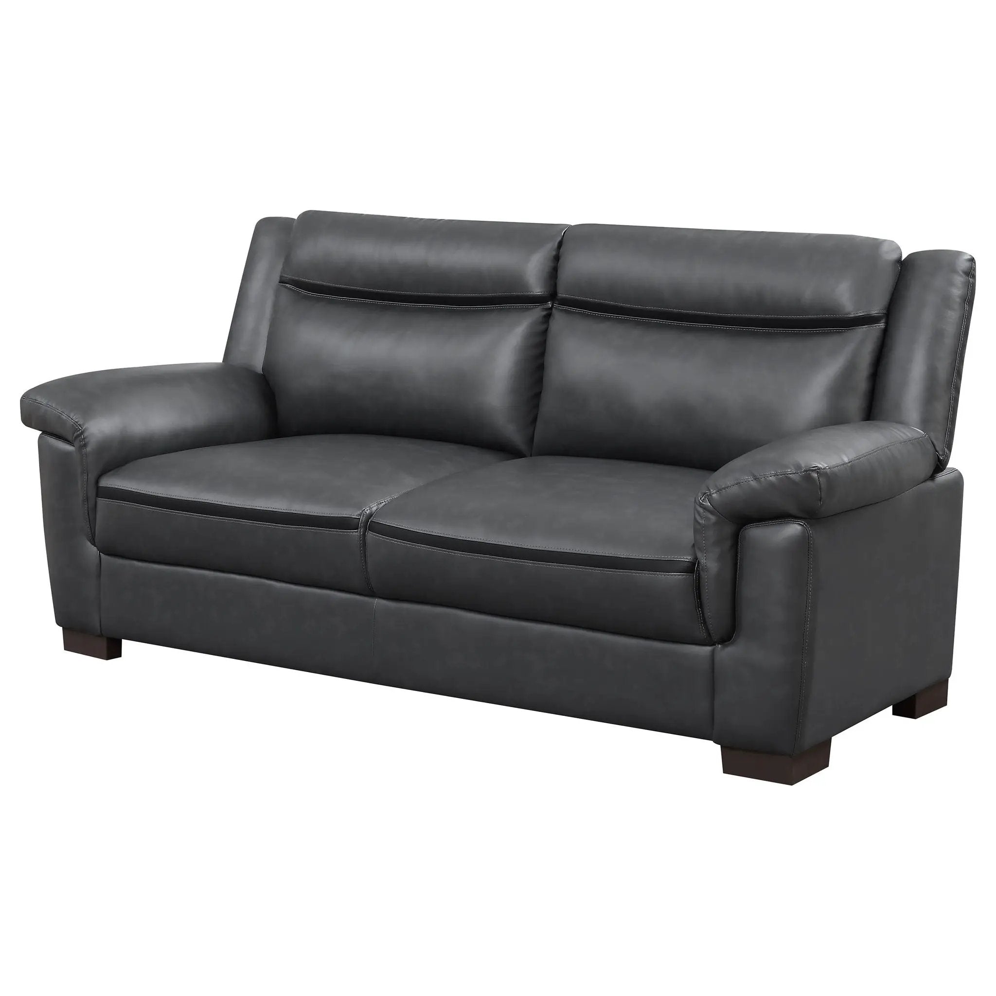 Arabella Upholstered Padded Arm Sofa Grey by Unique Piece Furniture