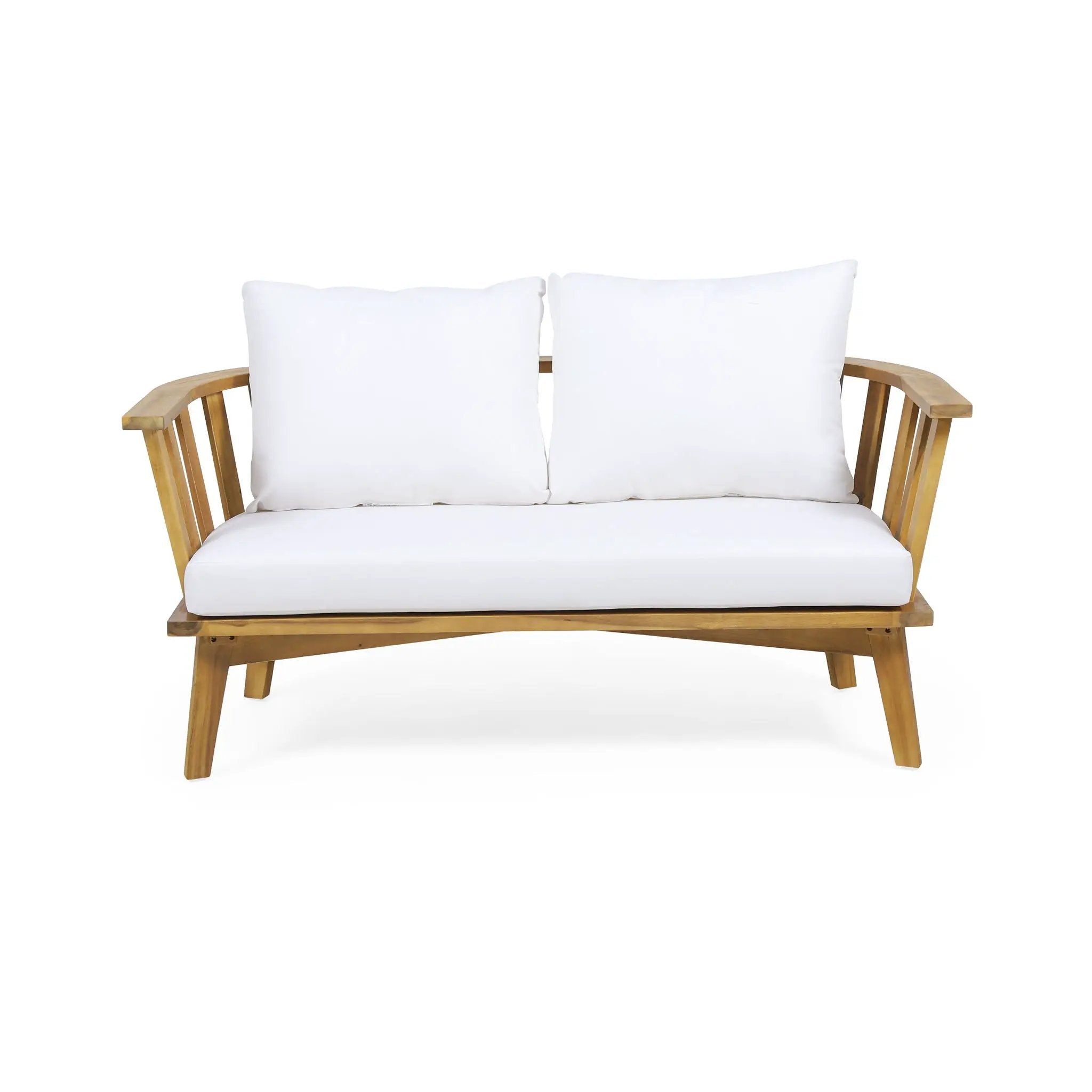 Patio Furniture Set, Outdoor Acacia Wood Patio Club Chair With Table by HouseOfZazla