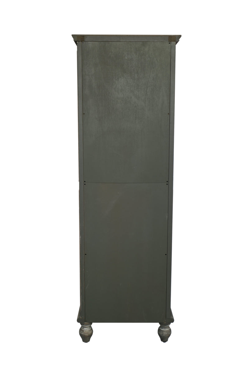 Farmhouse Tall Narrow Storage Cabinet – Rustic Wood, photo 4 of 8