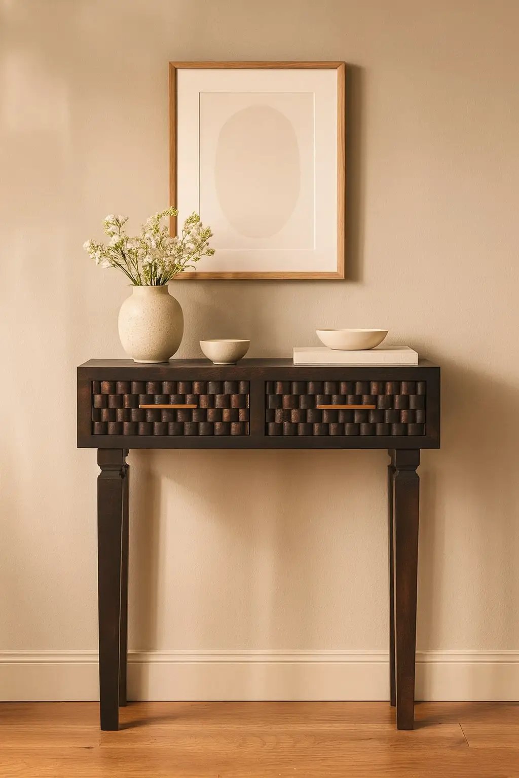 Solid Wood Arno Console Table by HouseOfZazla