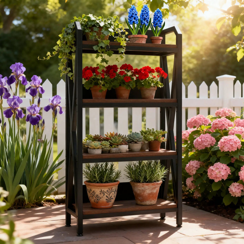 56.30'' Bakers Rack with 4-Level Storage Shelves by HouseOfZazla