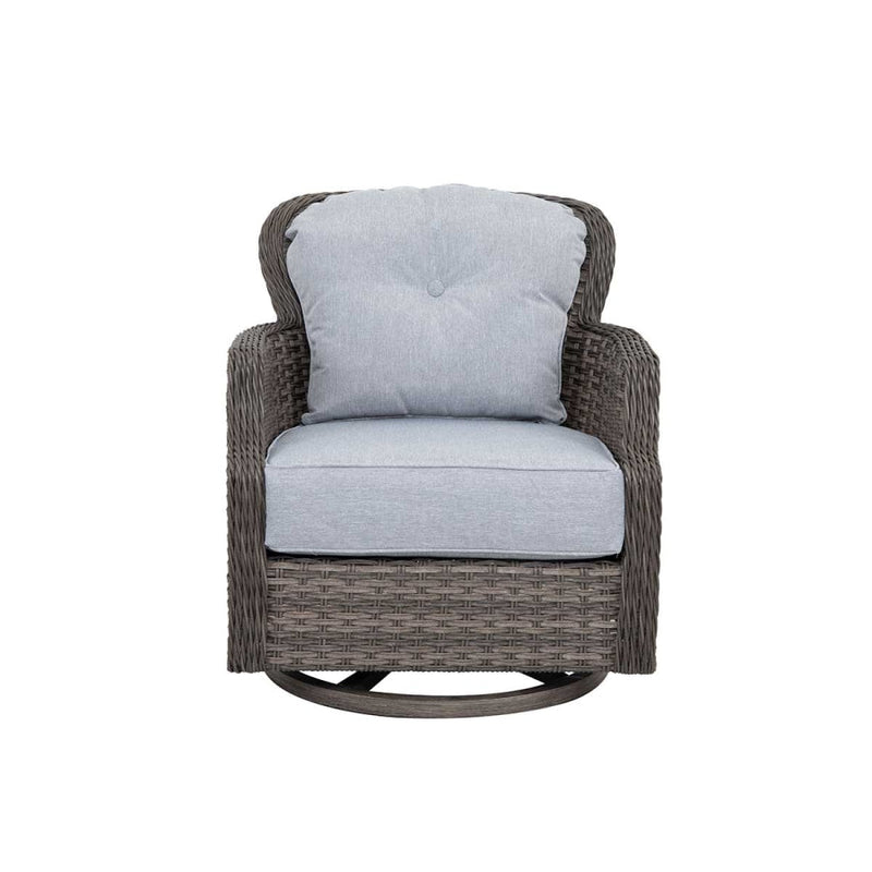 Tenaya 3-Piece Wicker Sofa Set with Swivel Rocking Chairs, photo 6 of 9