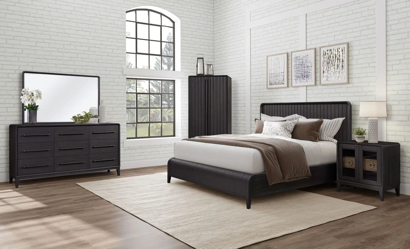 Waterfall Panel Bed & Design Elements by Unique Piece Furniture
