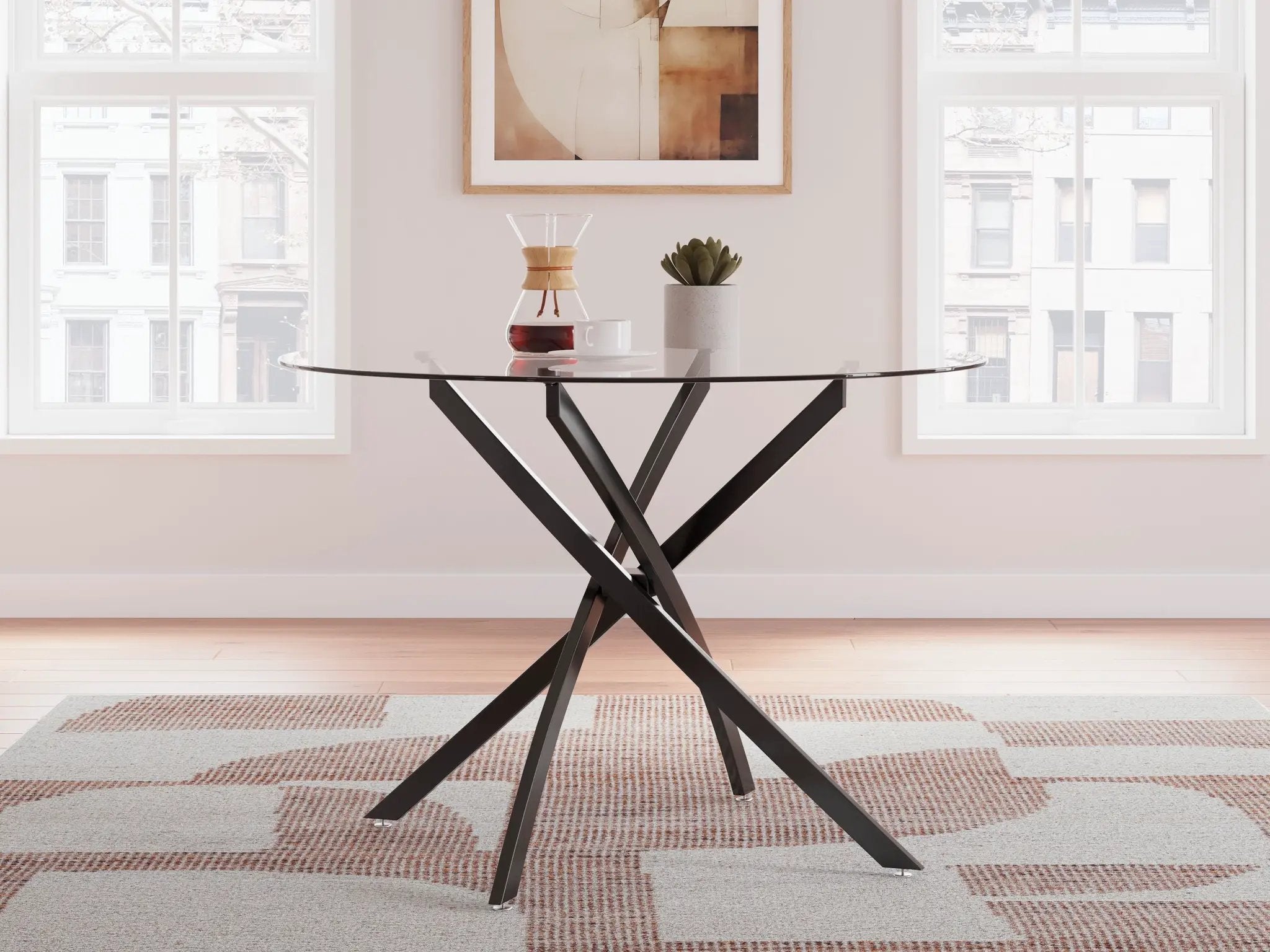 Pharwynn - Round Dining Room Table - Black by Unique Piece Furniture