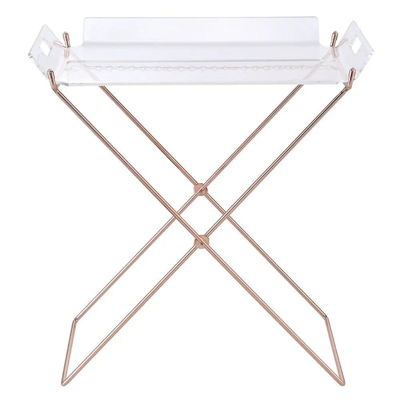 Cercie - Tray Table - Clear Acrylic & Copper by Unique Piece Furniture