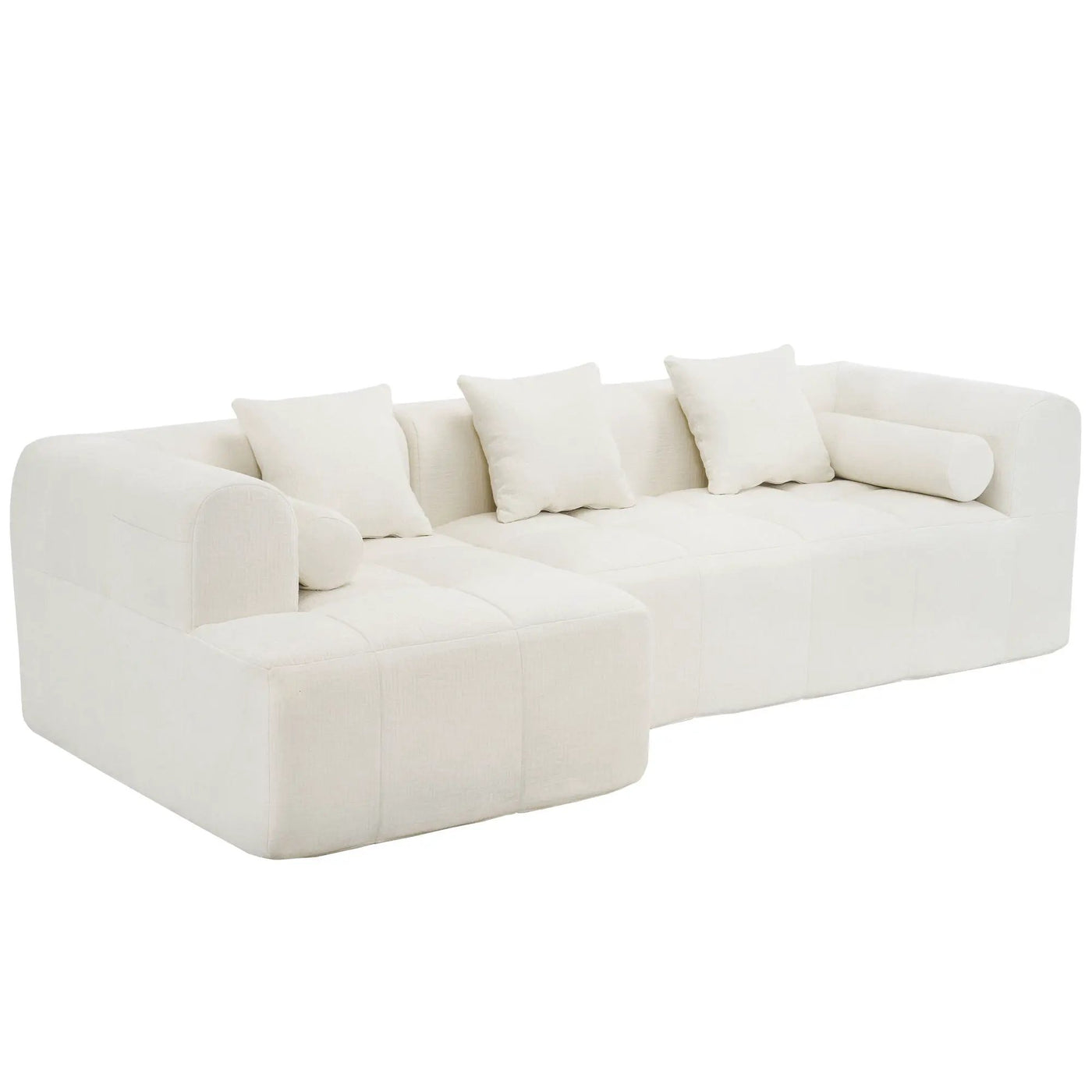 Sectional Free Combined Sofa With 2 Side Pockets by Unique Piece Furniture