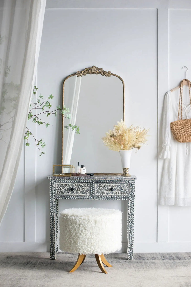 Arch Mirror, Baroque Inspired Wall Decor For Bathroom, Bedroom, Living Room by Unique Piece Furniture