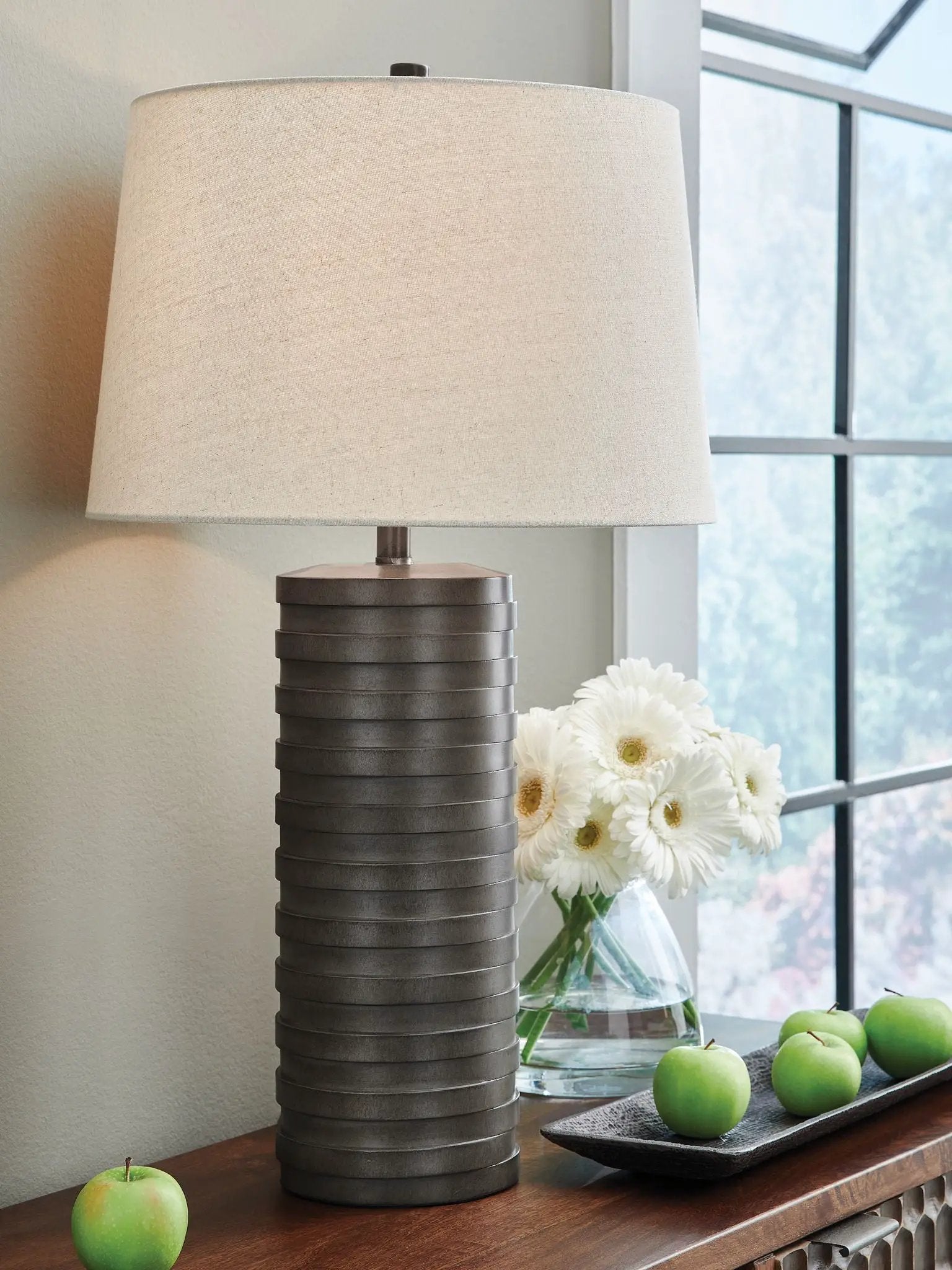 Neilett - Poly Table Lamp (Set of 2) - Antique Brown by Unique Piece Furniture