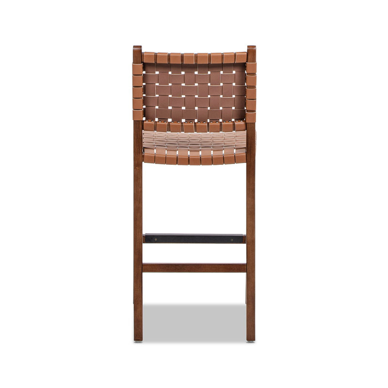 Andre - Counter Stool With Back - Pecan Brown by HouseOfZazla