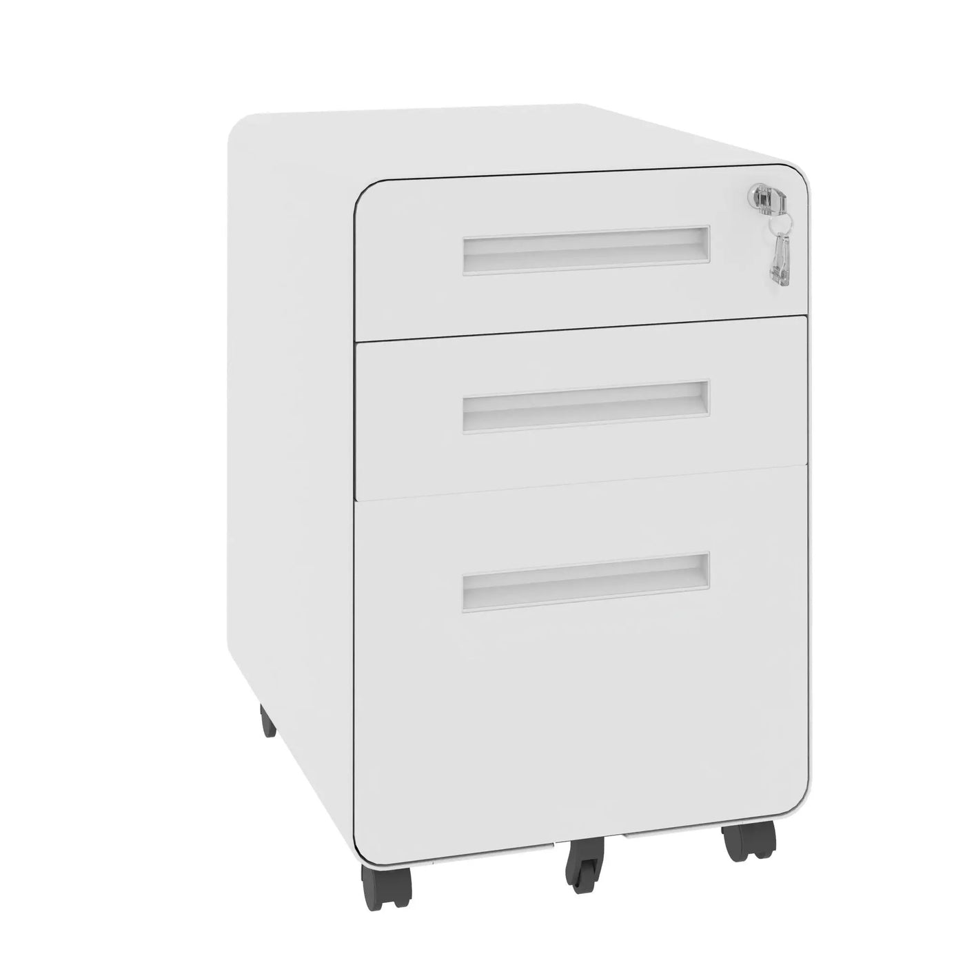 3-Drawer Mobile File Cabinet with Lock and Casters by HouseOfZazla