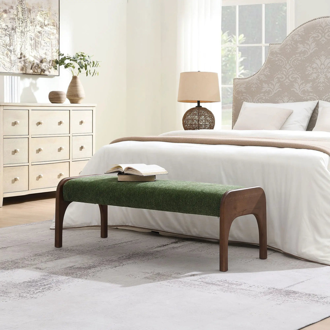 Modern Upholstered Long Bench For Kitchen by HouseOfZazla