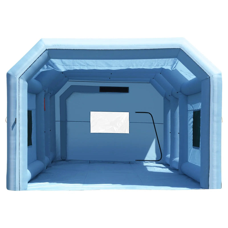 Inflatable Paint Booth, 26.2 x 14.8 x 9.8 ft with Dual Blowers and Air Filter System by HouseOfZazla