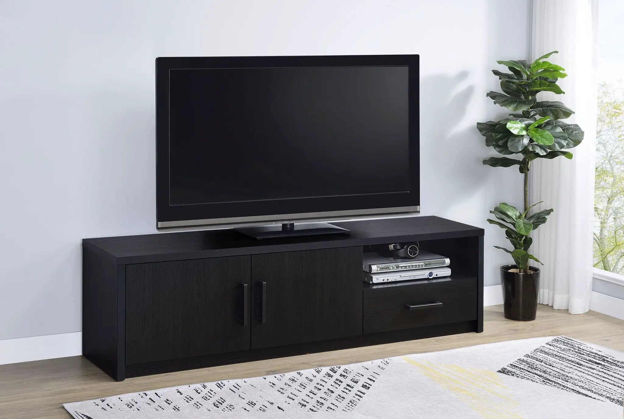 Murray 70-inch 2-door TV Stand Media Console Black by Unique Piece Furniture