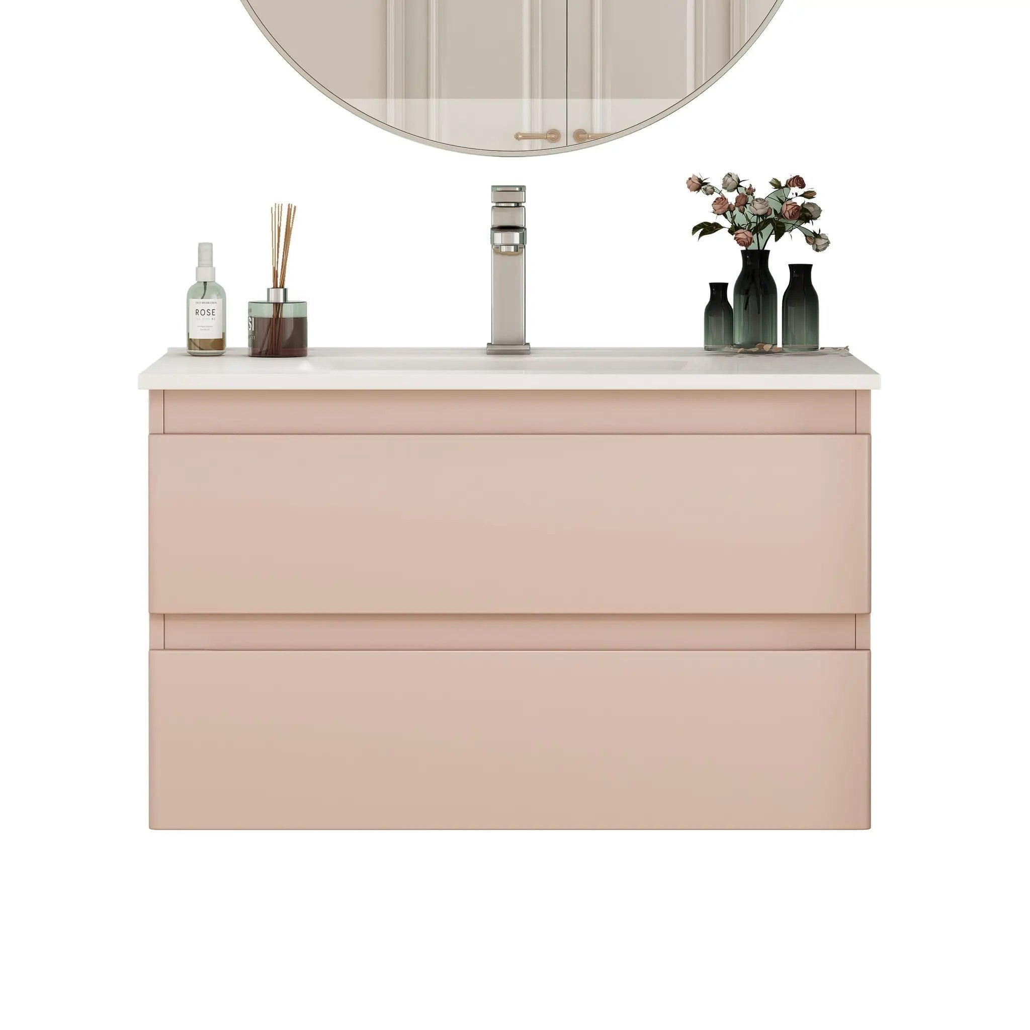 32-Inch Wall-Mounted Bathroom Vanity With Sink Combo by HouseOfZazla