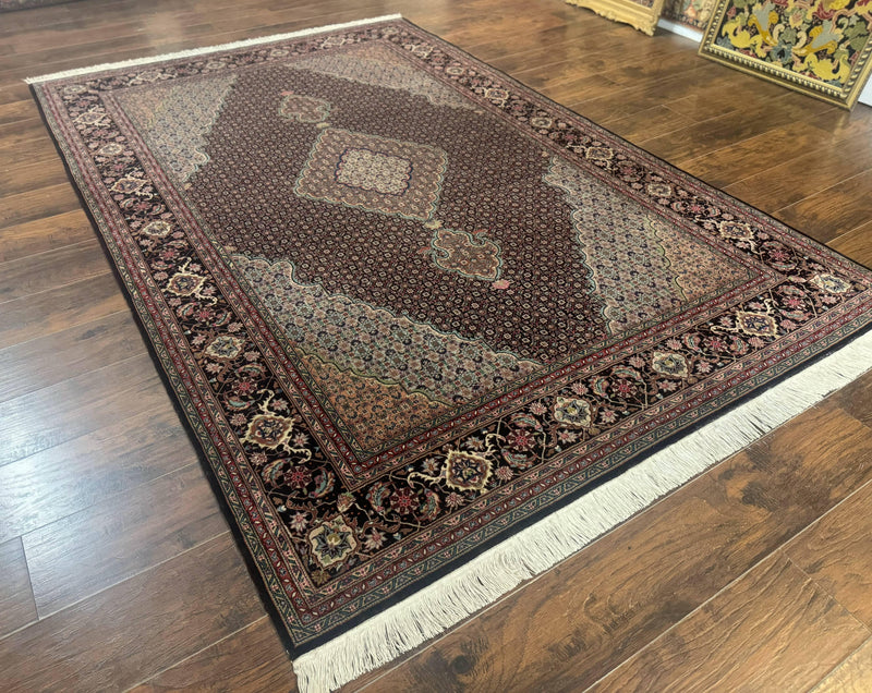 Sino Persian Rug 6x9, Herati Very Fine 400 KPSI, Black by Jewel Rugs